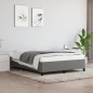 vidaXL Estructura de cama de tela gris oscuro 140x200 cm vidaXL Estructura de cama de tela gris oscuro 140x200 cm