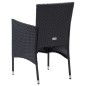 vidaXL Sillas de comedor para jardín 4 unidades ratán sintético negro