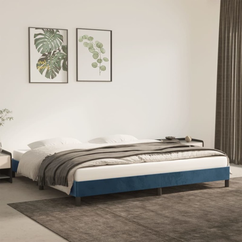 vidaXL Estructura de cama de terciopelo azul 200x200 cm vidaXL Estructura de cama de terciopelo azul 200x200 cm
