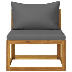 vidaXL Muebles de jardín 3 piezas con cojines madera maciza de acacia 
