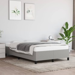 vidaXL Estructura de cama de tela gris claro 120x200 cm