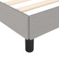 vidaXL Estructura de cama gris claro tela 200x200 cm
