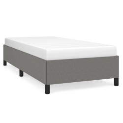 vidaXL Estructura de cama de tela gris oscuro 90x190 cm