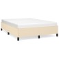 vidaXL Estructura de cama de tela color crema 140x200 cm vidaXL Estructura de cama de tela color crema 140x200 cm