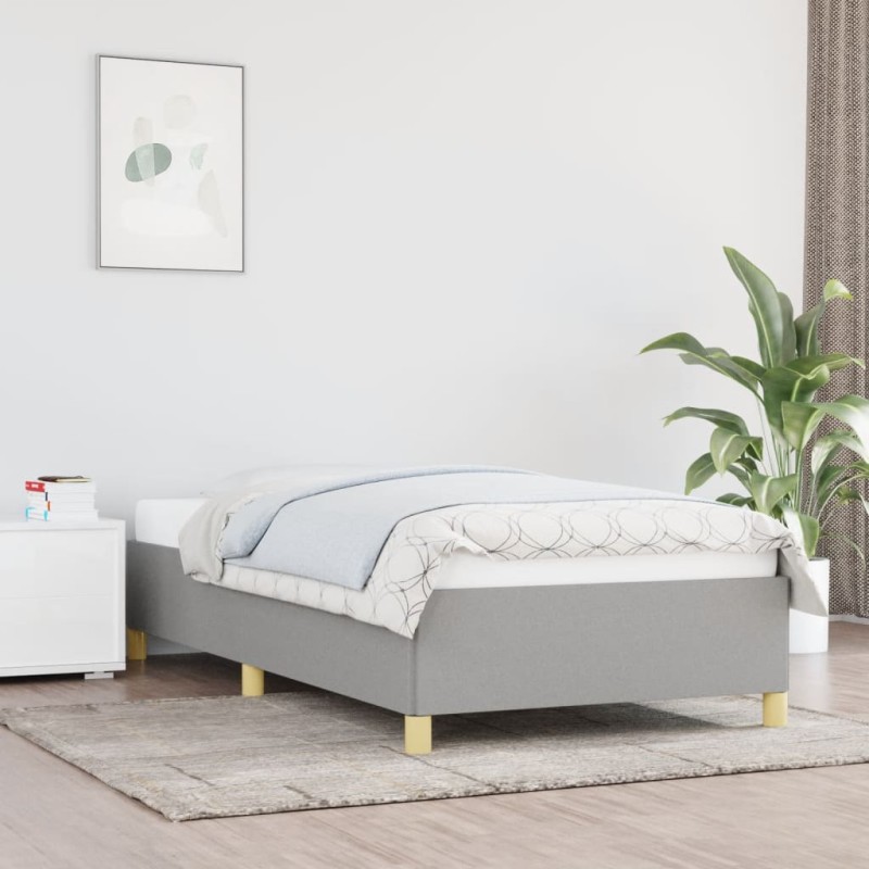 vidaXL Estructura de cama de tela gris claro 80x200 cm vidaXL Estructura de cama de tela gris claro 80x200 cm