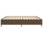 vidaXL Estructura de cama de tela marrón 160x200 cm