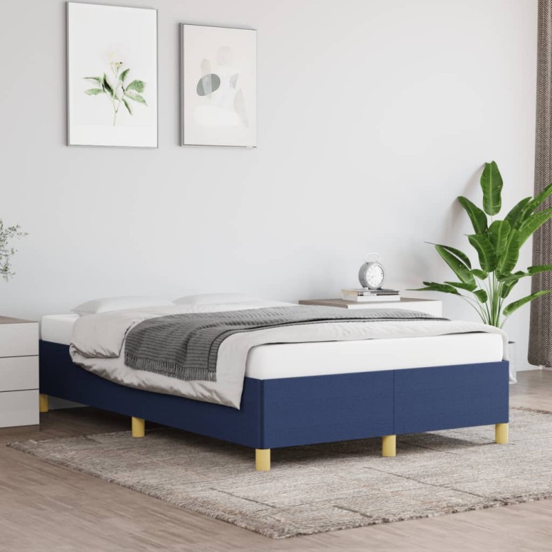 vidaXL Estructura de cama de tela azul 120x200 cm vidaXL Estructura de cama de tela azul 120x200 cm