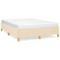 vidaXL Estructura de cama de tela color crema 140x190 cm vidaXL Estructura de cama de tela color crema 140x190 cm