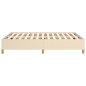 vidaXL Estructura de cama de tela color crema 140x190 cm vidaXL Estructura de cama de tela color crema 140x190 cm