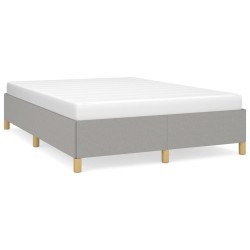 vidaXL Estructura de cama de tela gris claro 140x190 cm