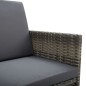 vidaXL Sillas de jardín 2 unidades con cojines ratán sintético gris vidaXL Sillas de jardín 2 unidades con cojines ratán sintético gris
