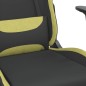 vidaXL Silla gaming de masaje con reposapiés tela negro y verde claro vidaXL Silla gaming de masaje con reposapiés tela negro y verde claro