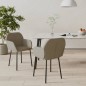 vidaXL Sillas de comedor 2 unidades terciopelo gris claro vidaXL Sillas de comedor 2 unidades terciopelo gris claro
