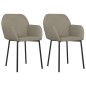 vidaXL Sillas de comedor 2 unidades terciopelo gris claro vidaXL Sillas de comedor 2 unidades terciopelo gris claro