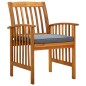 vidaXL Sillas de comedor jardín 3 uds con cojines madera maciza acacia vidaXL Sillas de comedor jardín 3 uds con cojines madera maciza acacia
