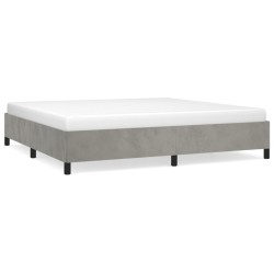 vidaXL Estructura de cama de terciopelo gris claro 180x200 cm