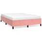 vidaXL Estructura de cama de terciopelo rosa 140x190 cm vidaXL Estructura de cama de terciopelo rosa 140x190 cm