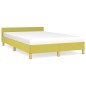 vidaXL Estructura de cama con cabecero de tela verde 120x200 cm