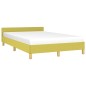 vidaXL Estructura de cama con cabecero de tela verde 120x200 cm