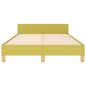 vidaXL Estructura de cama con cabecero de tela verde 120x200 cm