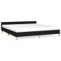 vidaXL Estructura de cama con cabecero de tela negro 180x200 cm