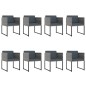 vidaXL Set de comedor para jardín 13 pzas cojines ratán sintético gris vidaXL Set de comedor para jardín 13 pzas cojines ratán sintético gris