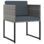 vidaXL Set de comedor para jardín 13 pzas cojines ratán sintético gris vidaXL Set de comedor para jardín 13 pzas cojines ratán sintético gris
