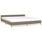 vidaXL Estructura de cama con cabecero de tela gris taupe 160x200 cm