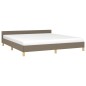 vidaXL Estructura de cama con cabecero de tela gris taupe 160x200 cm