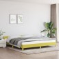 vidaXL Estructura de cama con cabecero de tela verde 200x200 cm vidaXL Estructura de cama con cabecero de tela verde 200x200 cm