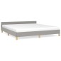 vidaXL Estructura de cama con cabecero gris claro tela 180x200 cm