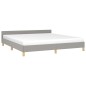 vidaXL Estructura de cama con cabecero gris claro tela 180x200 cm