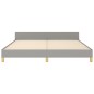vidaXL Estructura de cama con cabecero gris claro tela 180x200 cm