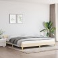 vidaXL Estructura de cama con cabecero de tela color crema 200x200 cm vidaXL Estructura de cama con cabecero de tela color crema 200x200 cm