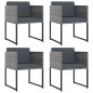 vidaXL Set de muebles jardín 9 pzas con cojines ratán sintético gris vidaXL Set de muebles jardín 9 pzas con cojines ratán sintético gris