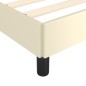 vidaXL Estructura de cama con cabecero cuero sintético crema 140x200cm vidaXL Estructura de cama con cabecero cuero sintético crema 140x200cm