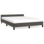 vidaXL Estructura cama con cabecero terciopelo gris oscuro 140x200 cm vidaXL Estructura cama con cabecero terciopelo gris oscuro 140x200 cm