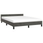 vidaXL Estructura cama con cabecero terciopelo gris oscuro 140x200 cm vidaXL Estructura cama con cabecero terciopelo gris oscuro 140x200 cm