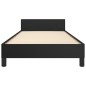 vidaXL Estructura de cama con cabecero cuero sintético negro 90x190 cm vidaXL Estructura de cama con cabecero cuero sintético negro 90x190 cm