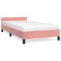 vidaXL Estructura de cama con cabecero de terciopelo rosa 100x200 cm vidaXL Estructura de cama con cabecero de terciopelo rosa 100x200 cm