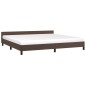 vidaXL Estructura de cama cabecero cuero sintético marrón 200x200 cm