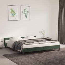 vidaXL Estructura cama con cabecero terciopelo verde oscuro 180x200 cm