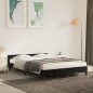 vidaXL Estructura de cama con cabecero de terciopelo negro 140x190 cm vidaXL Estructura de cama con cabecero de terciopelo negro 140x190 cm