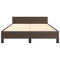 vidaXL Estructura de cama cabecero cuero sintético marrón 120x200 cm vidaXL Estructura de cama cabecero cuero sintético marrón 120x200 cm