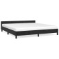 vidaXL Estructura de cama con cabecero de terciopelo negro 160x200 cm vidaXL Estructura de cama con cabecero de terciopelo negro 160x200 cm