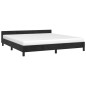 vidaXL Estructura de cama con cabecero de terciopelo negro 160x200 cm vidaXL Estructura de cama con cabecero de terciopelo negro 160x200 cm