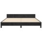 vidaXL Estructura de cama con cabecero de terciopelo negro 160x200 cm vidaXL Estructura de cama con cabecero de terciopelo negro 160x200 cm