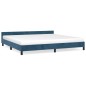vidaXL Estructura cama con cabecero terciopelo azul oscuro 200x200 cm vidaXL Estructura cama con cabecero terciopelo azul oscuro 200x200 cm