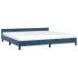 vidaXL Estructura cama con cabecero terciopelo azul oscuro 200x200 cm vidaXL Estructura cama con cabecero terciopelo azul oscuro 200x200 cm