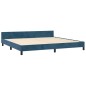 vidaXL Estructura cama con cabecero terciopelo azul oscuro 200x200 cm vidaXL Estructura cama con cabecero terciopelo azul oscuro 200x200 cm